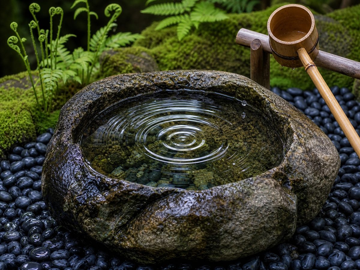 水琴窟と三和土の庭（長崎県川棚町）の作庭記録のイメージ